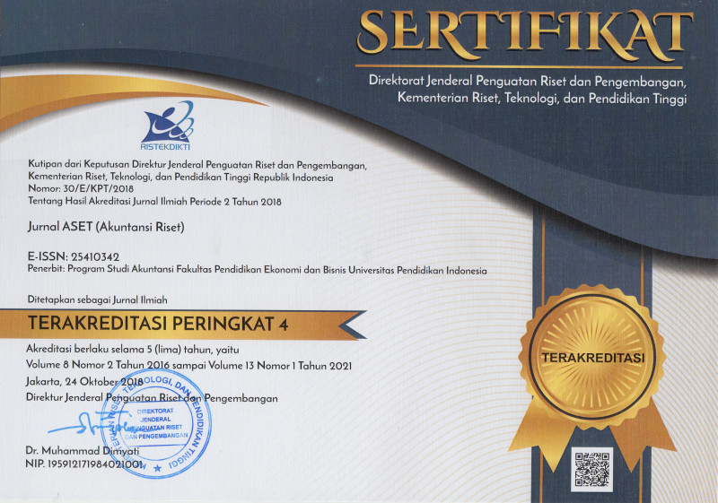 Jurnal ASET (Akuntansi Riset) Raih Akreditasi Jurnal Nasional Peringkat 4